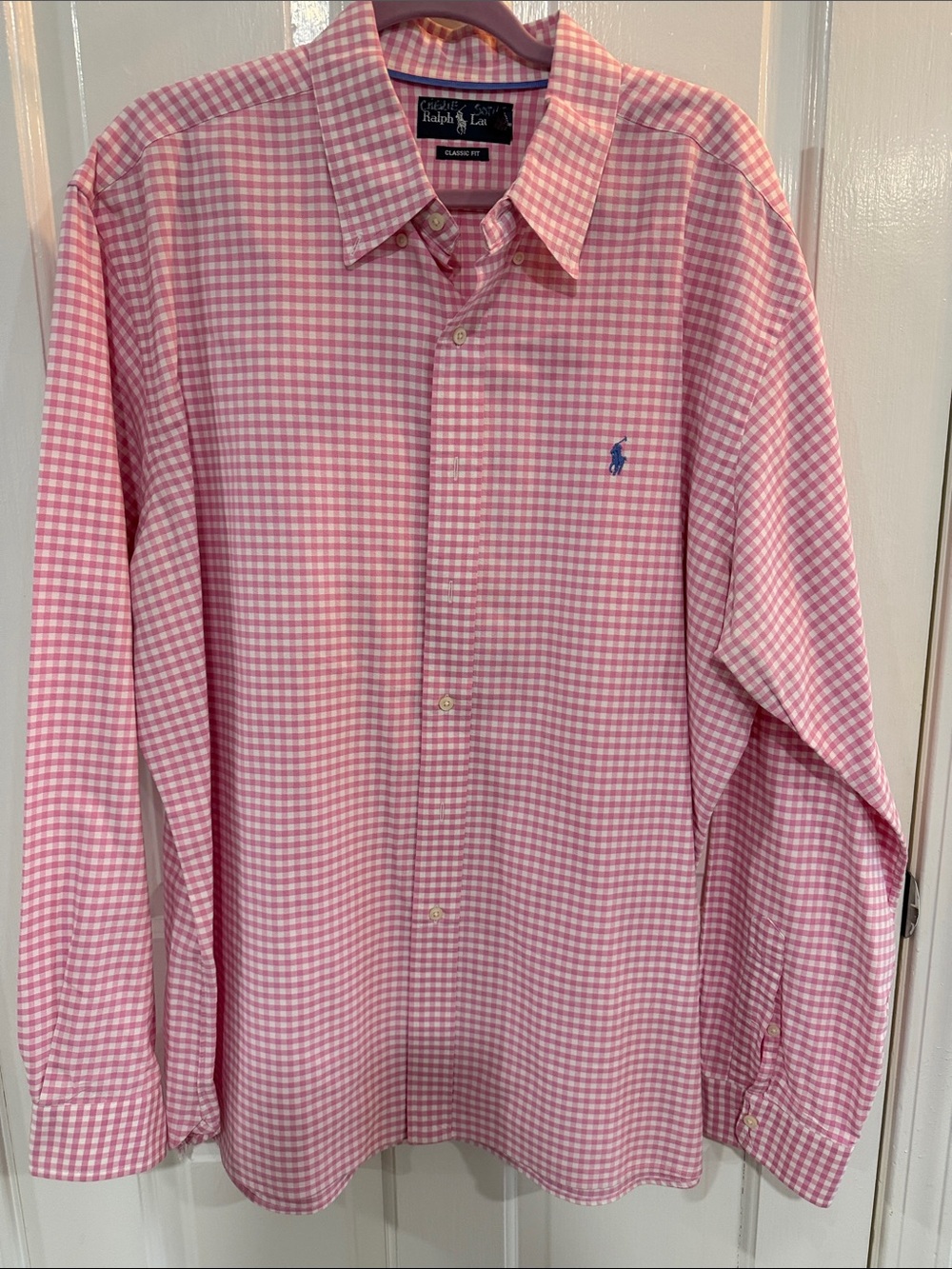 Ralph Lauren Pink Gingham Button-Down Shirt